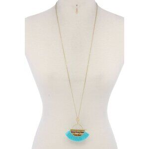 Half Circle Tassel Pendant Necklace